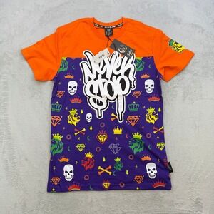 Switch Remarkable T Shirt Mens Medium Purple Orange Never Stop Graphic‎